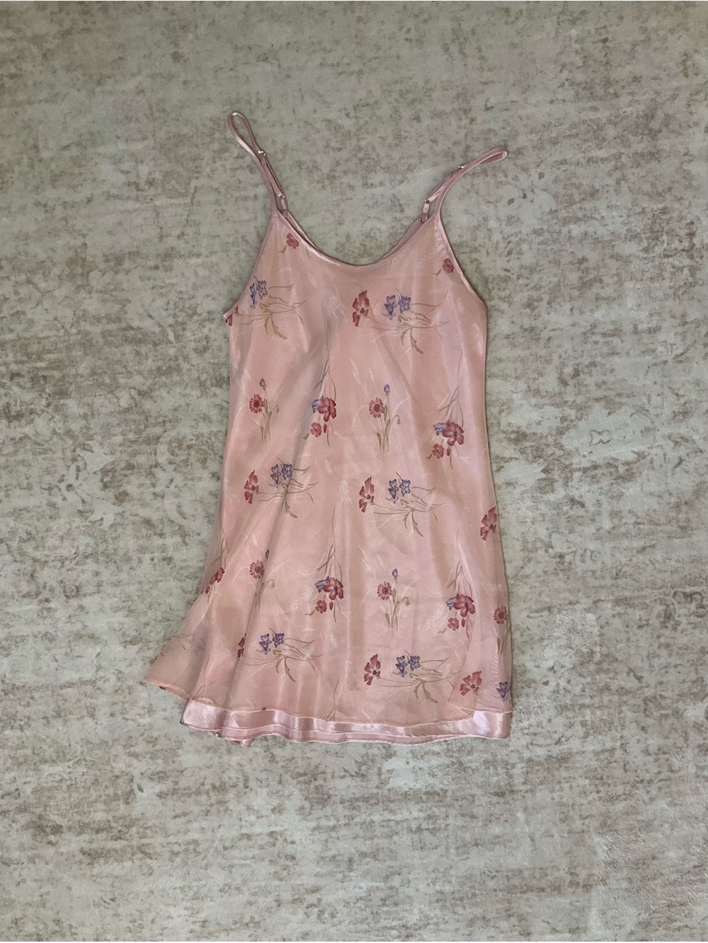 Valerie Stevens Pink Floral Slip Dress
